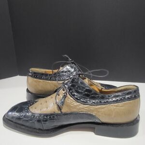 M Collection Men's Genuine Alligator Italian Shoes